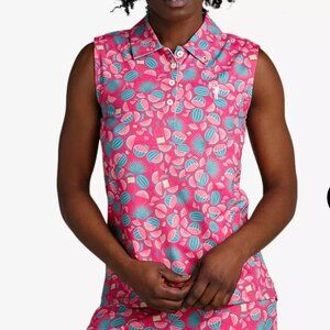 William Murray Seed Spitters Sleeveless Golf Perf Wmns Polo Pink XS